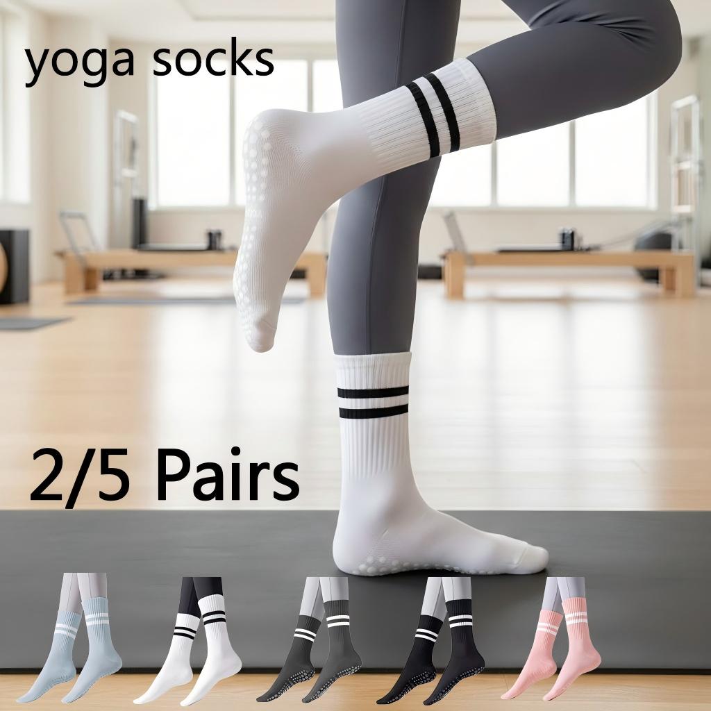 Pilates With Yoga - Women Non Slip Yoga Socks, Grippy