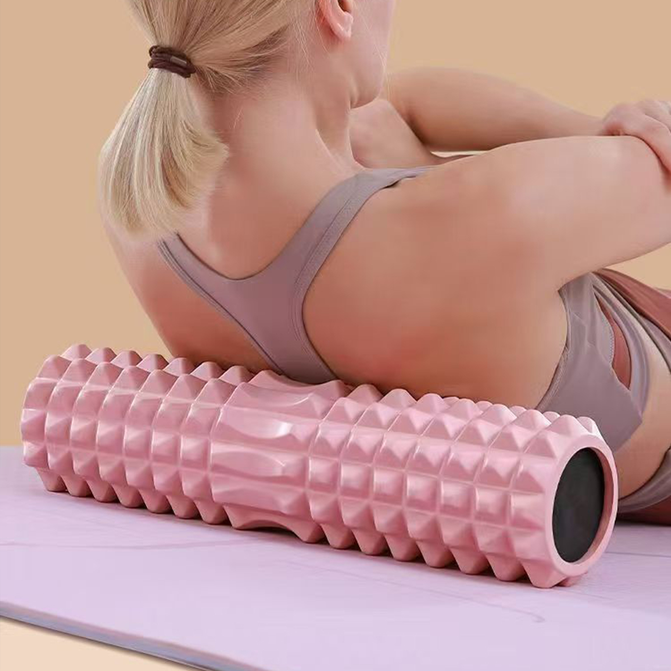 Pilates Yoga Block Exercises - Yoga Foam Roller Set Muscle Massage