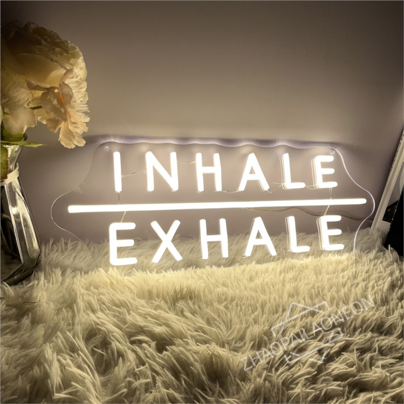 Inhale and Exhale Neon Sign Li - Pilates Yoga House ulasan dan harga