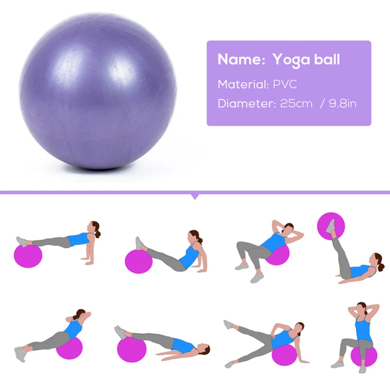 5Pcs Yoga Ball Kits And Sets   - Pilates Yoga Block Exercises ulasan dan harga