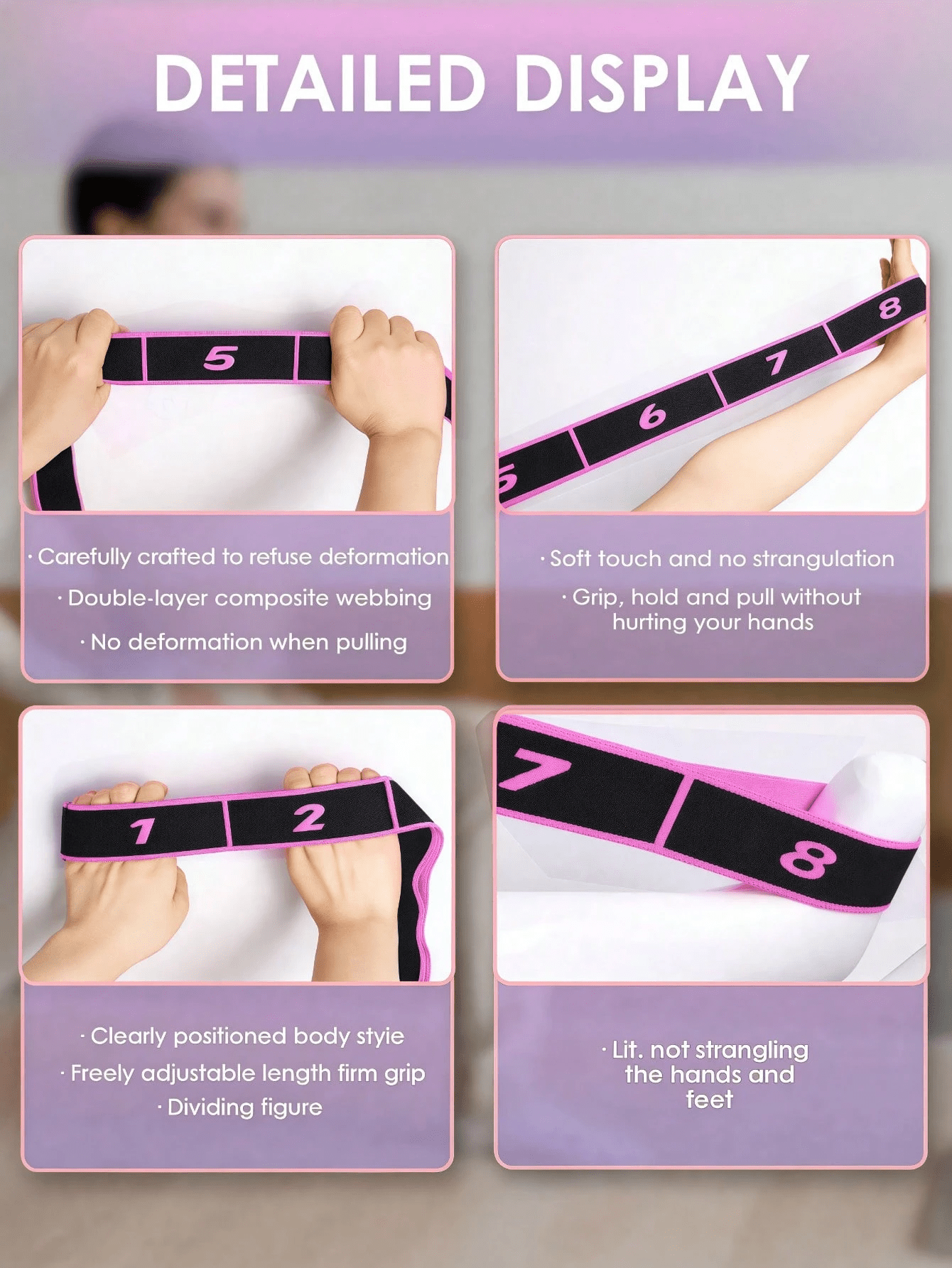 1pc Yoga Elastic Band, Profess - Pilates Yoga Stretching ulasan dan harga