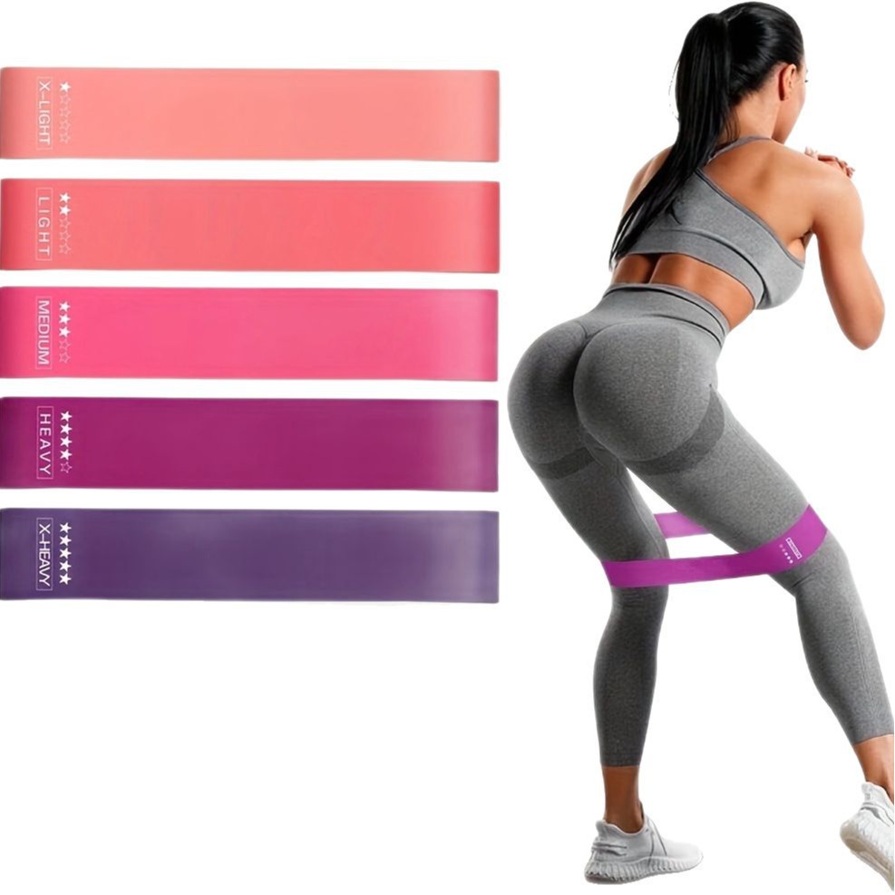 5-Piece Color Resistance Band  - Pilates Yoga Stretching ulasan dan harga