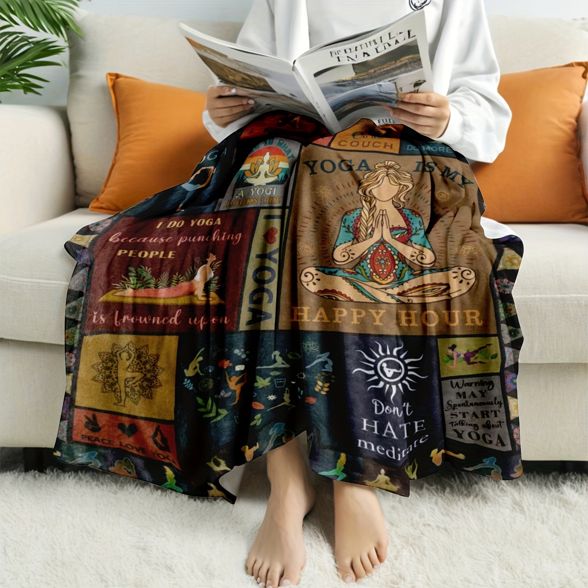 Cozy Yoga Blanket for Women -  - Pilates Yoga Quotes ulasan dan harga
