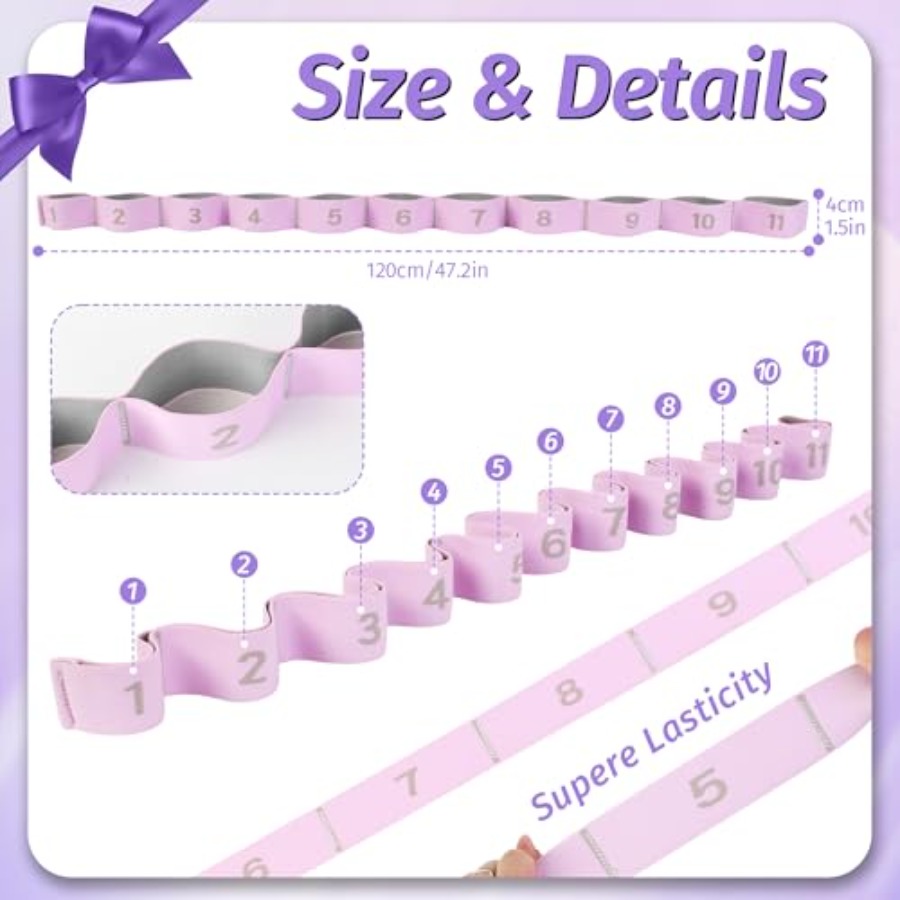 Stretching Strap with 11 Loops - Pilates Yoga Stretching ulasan dan harga