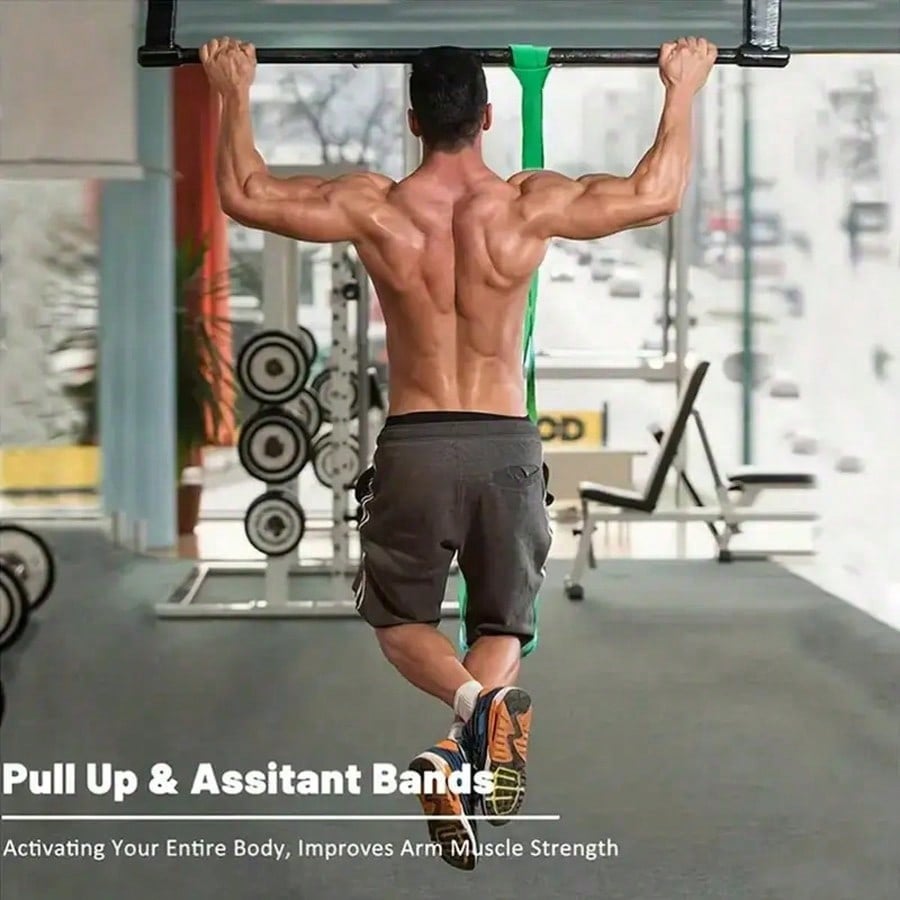 5pcs/Set Resistance Bands Kit, - Pilates Yoga Stretching ulasan dan harga