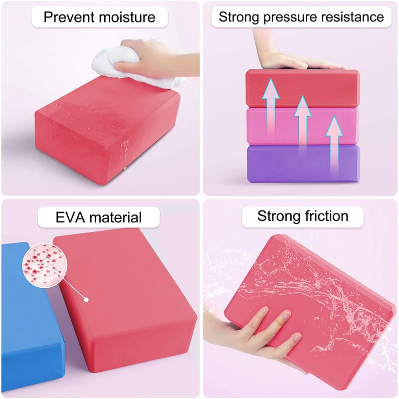 1PC Yoga Building Blocks Cubes - Pilates Yoga Block Exercises ulasan dan harga